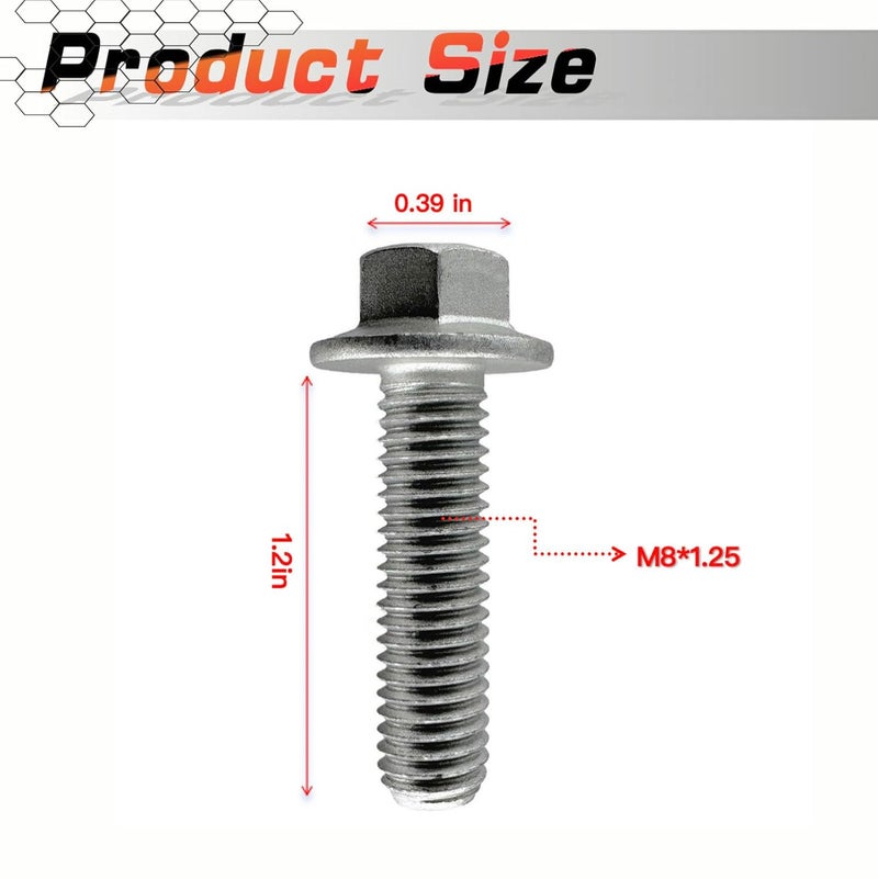 F-LptStor طقم مسامير عادم 12 قطعة 5.3 لتر لسيارات LS1 LSX LS2 LS3، مناسب لبيوك، كاديلاك، شيفروليه، كرايسلر، دودج. مسامير عالية القوة مع طلاء مضاد للتآكل من درجة 10.9. - Image 3
